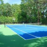 Blue and Green All Weather with Basketball Backboard Option, chain link fencing option